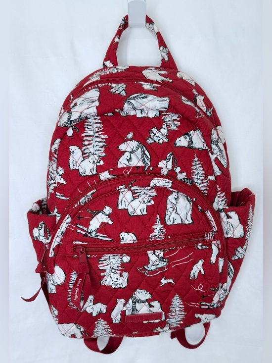 Vera Bradley Handbags - Vera Bradley Red Quilted Polar Bear Print Backpack